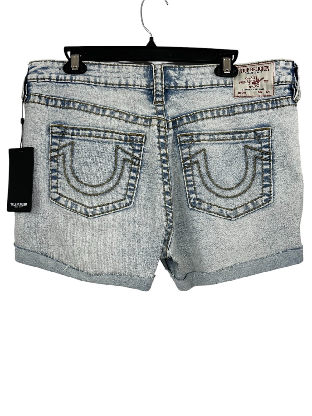 NWT True Religion Jennie Shorts Mid Rise Curvy Stretch Denim Women’s Size 34